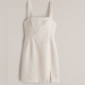 Abercrombie & Fitch White Tweed Mini Dress